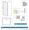 Radaway Evo DW+S kabina 90x90 szkło przejrzyste 335090-01-01/336090-01-01